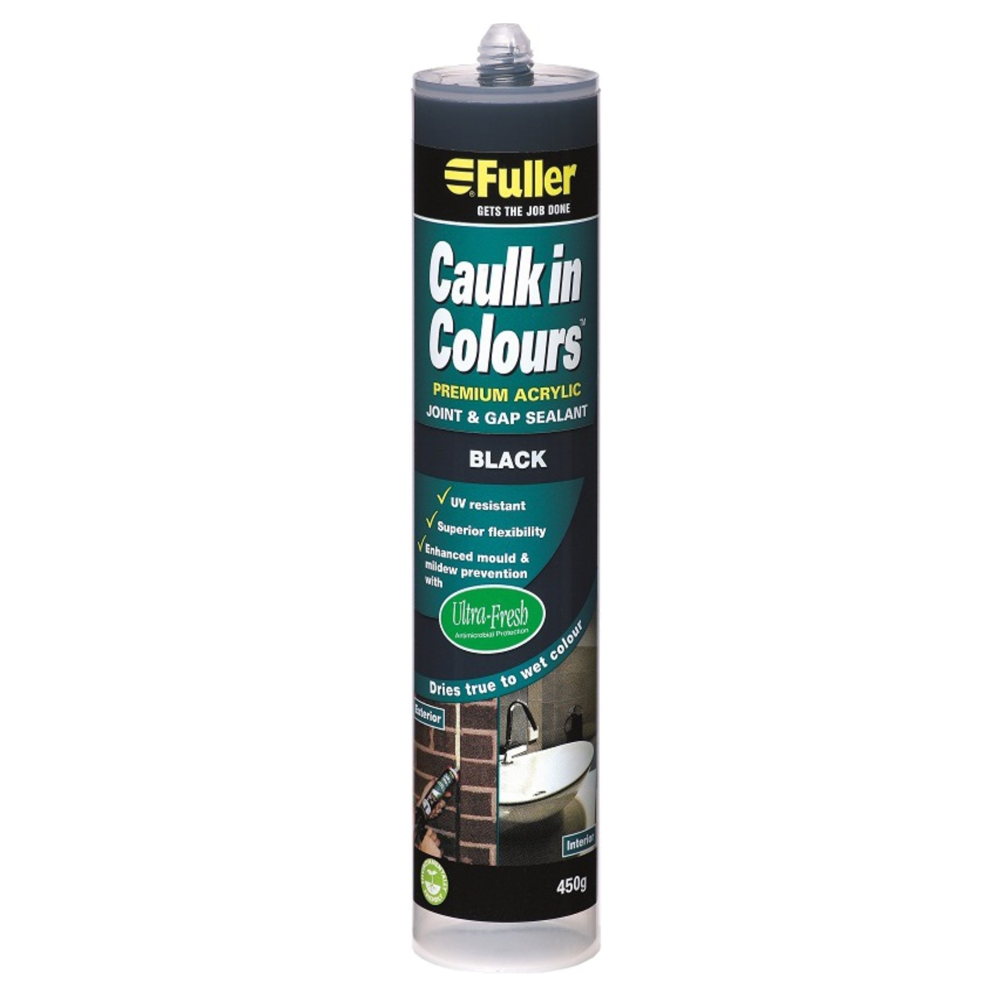 HB Fuller CAULK IN COLOURS Acrylic Sealant 450g BLACK